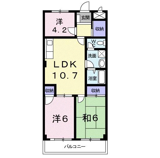 アレーゼF(3LDK/2階)の間取り写真