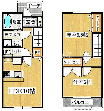 パラッツィオ・ボスコ(2LDK/1階)の間取り写真