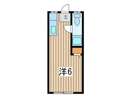 アパルト向ヶ丘II(ワンルーム/2階)の間取り写真