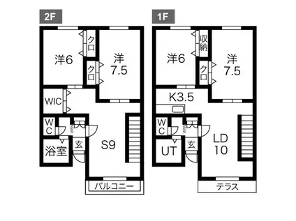 カサジュリーク(4SLDK/1階)の間取り写真
