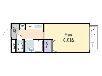 MNK2マンション(1K/1階)の間取り写真