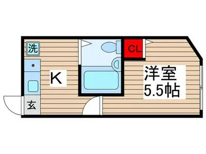 リノスタイル西新井(1K/2階)の間取り写真