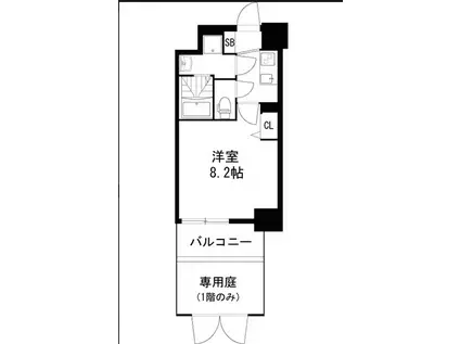 ディームス江坂(1K/7階)の間取り写真