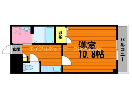 マリベール新倉敷(1K/3階)の間取り写真