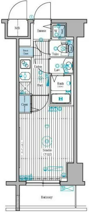 ガーラ・ステーション新宿御苑前 13階階 間取り