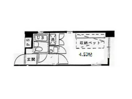 ステータスイン三川町(1K/4階)の間取り写真