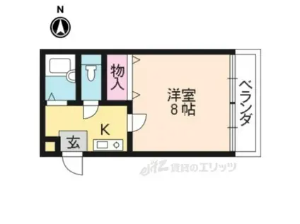 エスティ21(1K/1階)の間取り写真