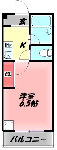 メゾンアバンテ(1K/1階)の間取り写真