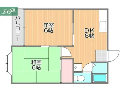 ジュエル洲崎(2DK/3階)の間取り写真