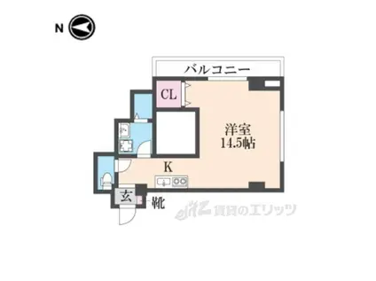 NAKANISHI FIRST BLD(ワンルーム/2階)の間取り写真