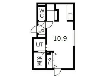 チリエージョ(1K/2階)の間取り写真