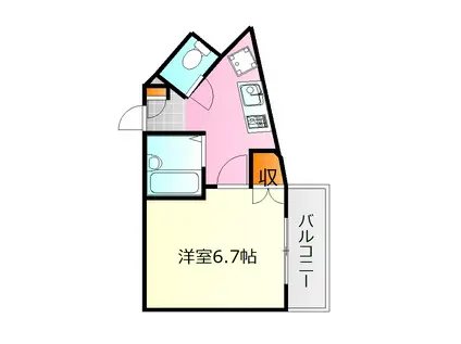 テルセーロ パートナー(1K/3階)の間取り写真