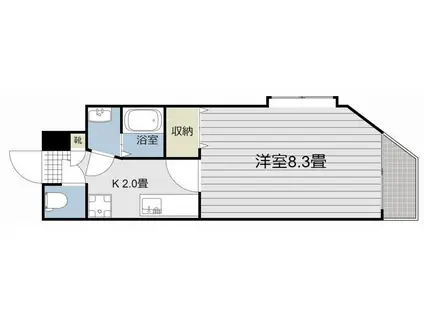 リーベンパレス鴨池(1K/5階)の間取り写真