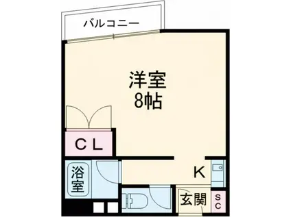 フロンティア四条畷駅前(1K/5階)の間取り写真