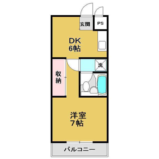LB-1(1DK/5階)の間取り写真