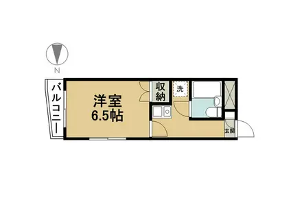 ソルトメゾン(ワンルーム/2階)の間取り写真