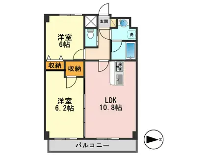 LFORIA瑞江(1SLDK/5階)の間取り写真