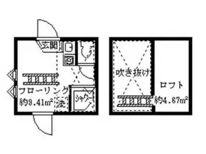 ソフィアオランジェ(ワンルーム/2階)の間取り写真