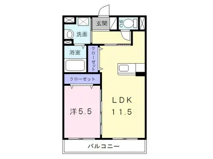 ＪＲ紀勢本線 六軒駅(三重) 徒歩20分 3階建 築16年(1LDK/2階)の間取り写真