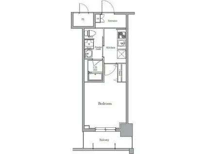 エルプレイス江坂II(1K/6階)の間取り写真