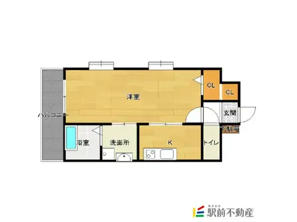 フォーウィルズコートII(1K/7階)の間取り写真