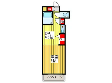 ル・パルム(1DK/1階)の間取り写真