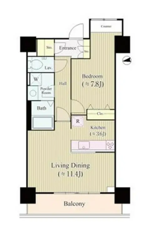 勝どきビュータワー 27階階 間取り