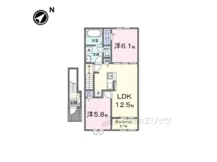 モルゲン・チェ―ロ(2LDK/2階)の間取り写真