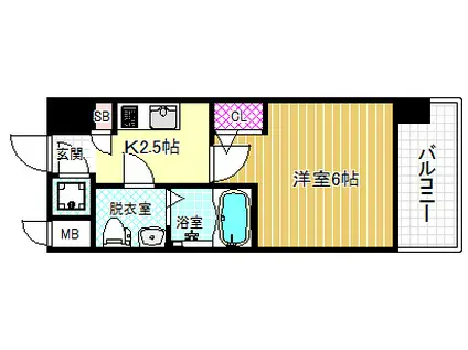 エスリード梅田グランノース(1K/9階)の間取り写真