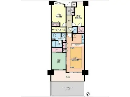 コスモ新横浜(3SLDK/2階)の間取り写真