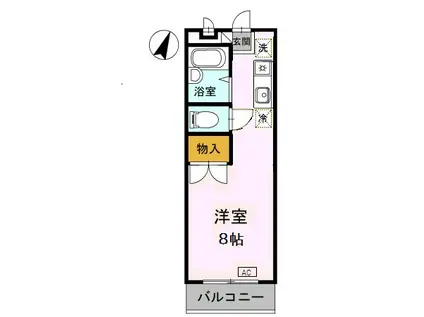 エステートピア板宿(ワンルーム/1階)の間取り写真