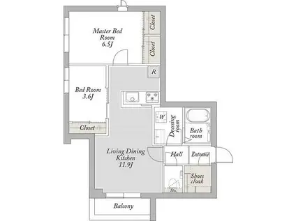 セタガヤロジ(2LDK/4階)の間取り写真