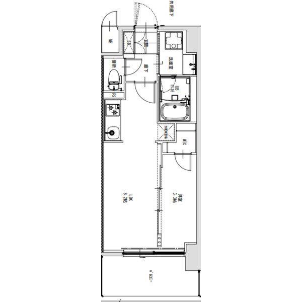 S-RESIDENCE烏森AUREATE(1LDK/9階)の間取り写真