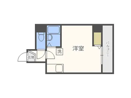 INOVE札幌中島公園(ワンルーム/6階)の間取り写真