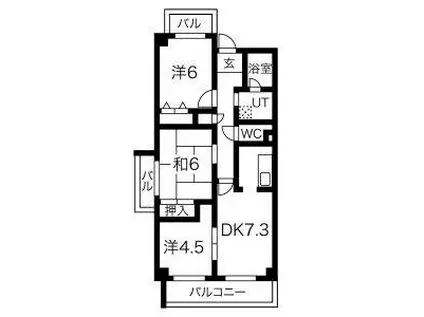 メゾン ソフィア(3DK/4階)の間取り写真