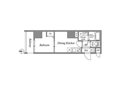 GRAN PASEO菊川II(1DK/6階)の間取り写真
