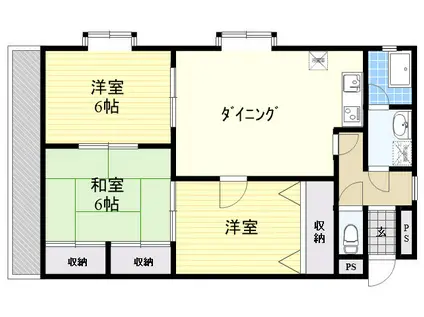 ユースエイト(3LDK/5階)の間取り写真