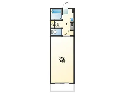 T´Sマンション(1K/3階)の間取り写真