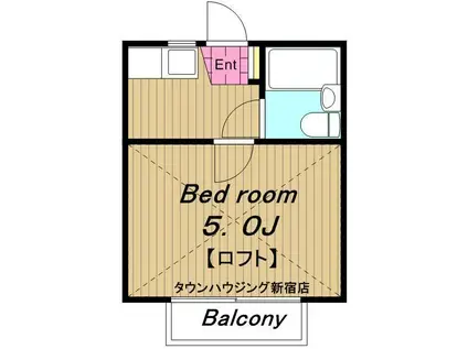 サンライズ阿佐ヶ谷(1K/2階)の間取り写真