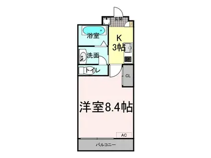 A N T I Q U A(1K/3階)の間取り写真