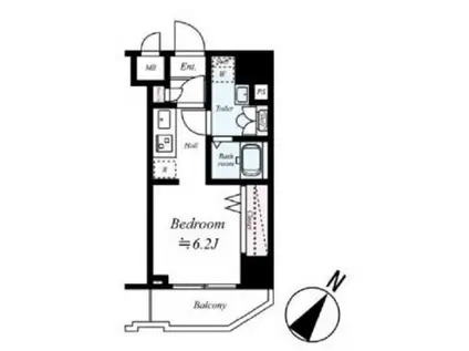 ル・リオン大塚(ワンルーム/6階)の間取り写真