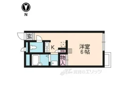 レオパレスグローバル2(1K/2階)の間取り写真