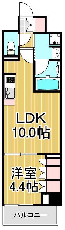ALIVIS綾瀬(1LDK/2階)の間取り写真