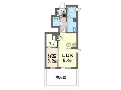サンファンII(1LDK/1階)の間取り写真