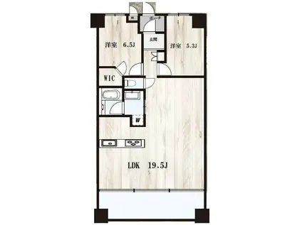 ライオンズマンション横濱元町キャナリシア(2LDK/3階)の間取り写真
