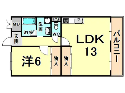 アビタコアI(1LDK/3階)の間取り写真