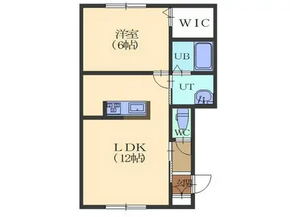 LIBRAリブラ(1LDK/1階)の間取り写真