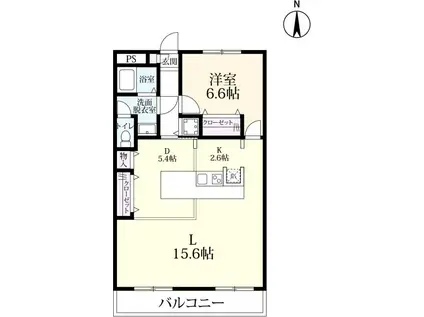 ハイツ・イースト(1LDK/1階)の間取り写真