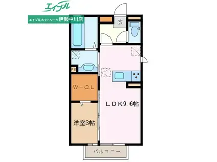 コーポ NC(1LDK/1階)の間取り写真