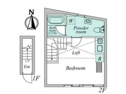 みらいえ高田馬場(ワンルーム/2階)の間取り写真
